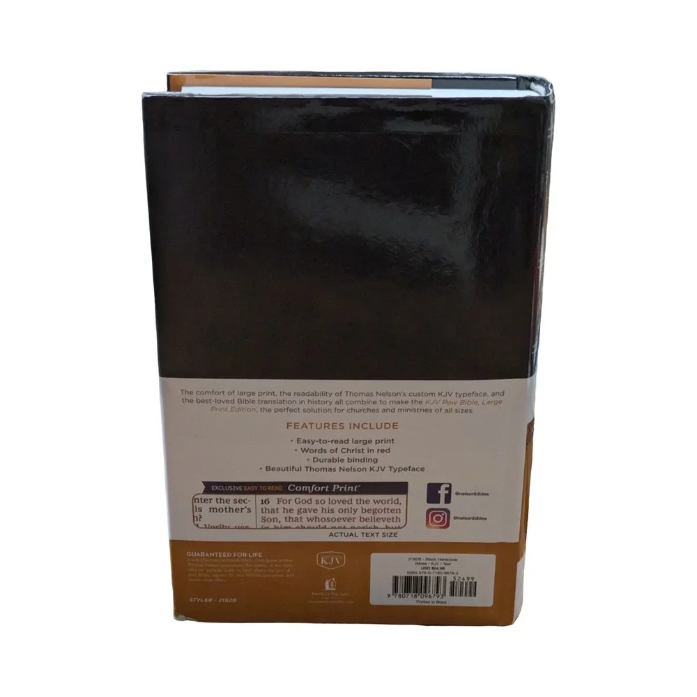 Holy‎ Bible King James Version Pew Bible Large Print Edition By Thomas Nelson